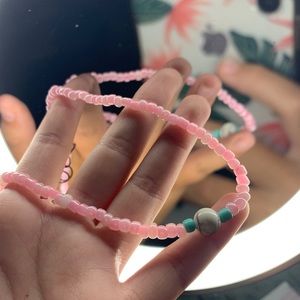ANOTHER PINK AND MARBLE WOMENS CHOKER